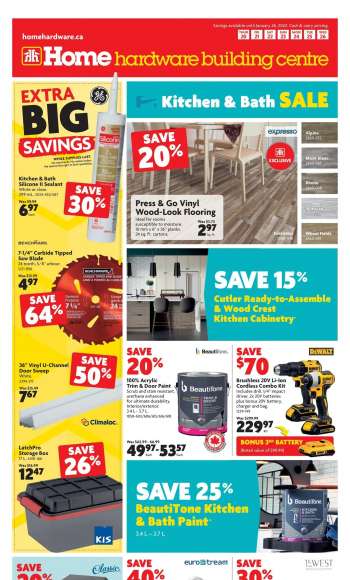 Home Hardware Building Centre Flyer - January 20, 2022 - January 26, 2022.