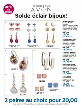 Avon - Solde éclair bijoux! Campagne 10 EN LIGNE SEULEMENT