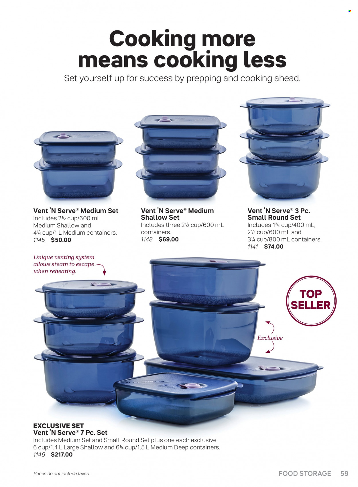 Tupperware flyer . Page 59.