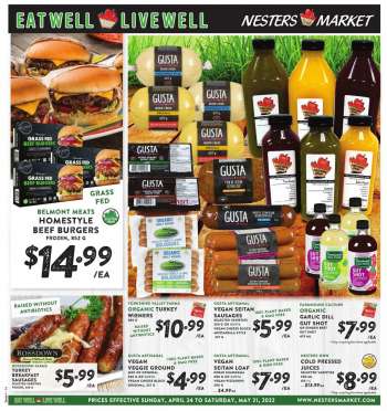 Nesters Food Market Flyer - April 24, 2022 - May 21, 2022.