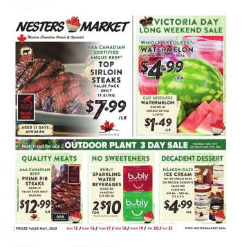 Nesters Food Market Flyer - May 15, 2022 - May 21, 2022.