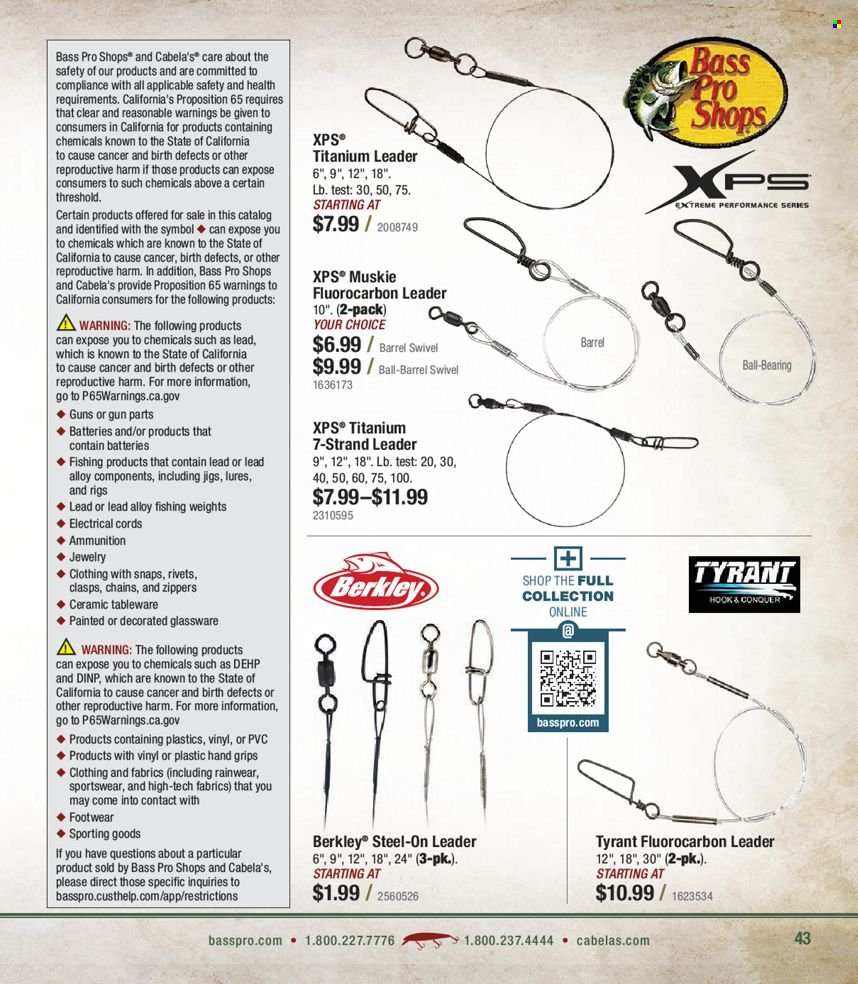 Circulaire Bass Pro Shops . Page 43.