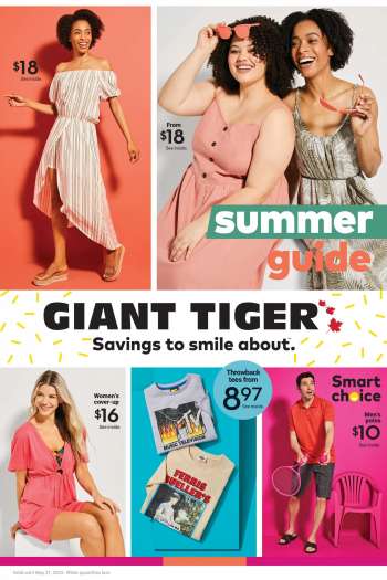 Giant Tiger flyer - Savings to smile about