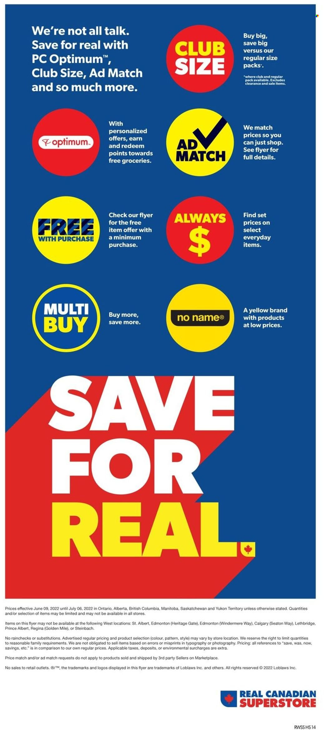 Real Canadian Superstore flyer  - June 09, 2022 - July 06, 2022. Page 14.