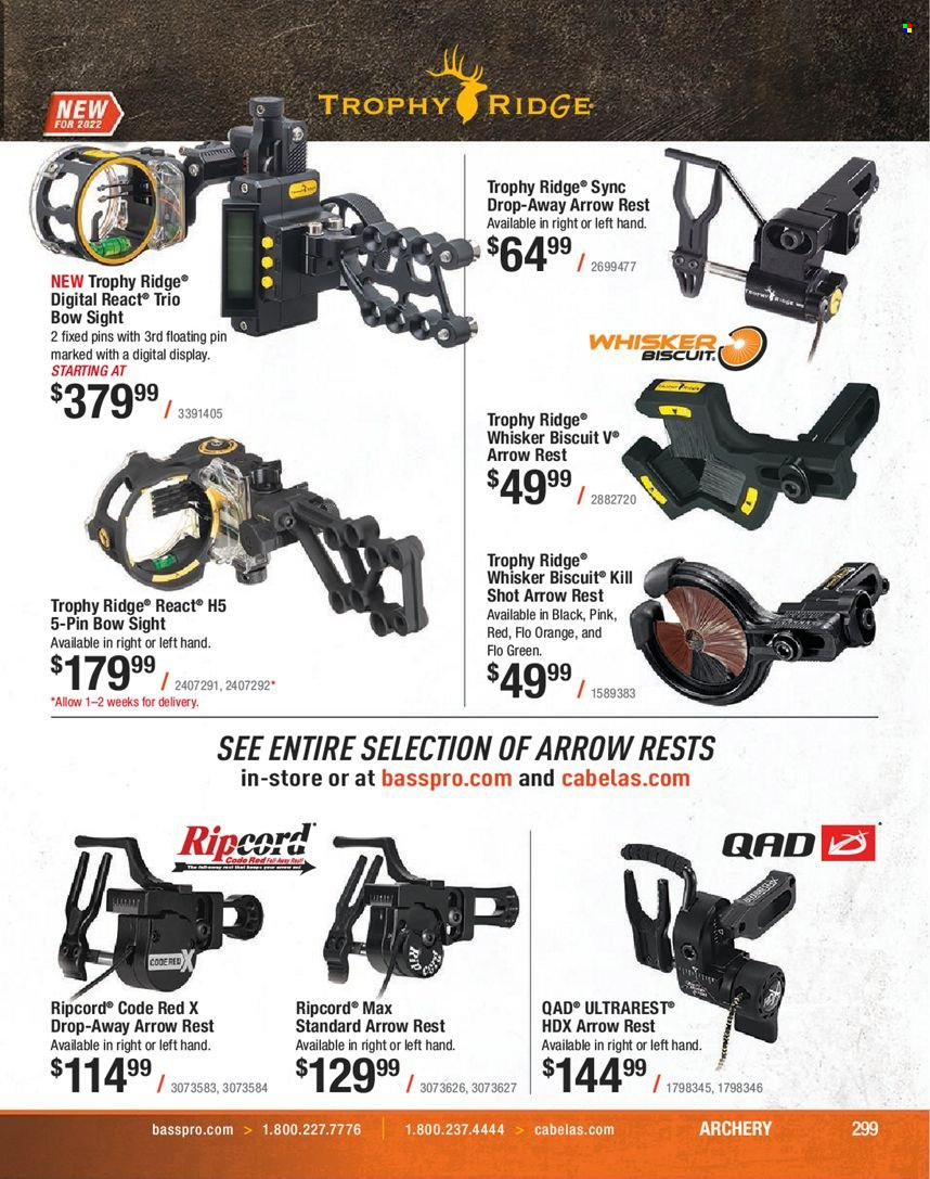 Bass Pro Shops flyer . Page 299.