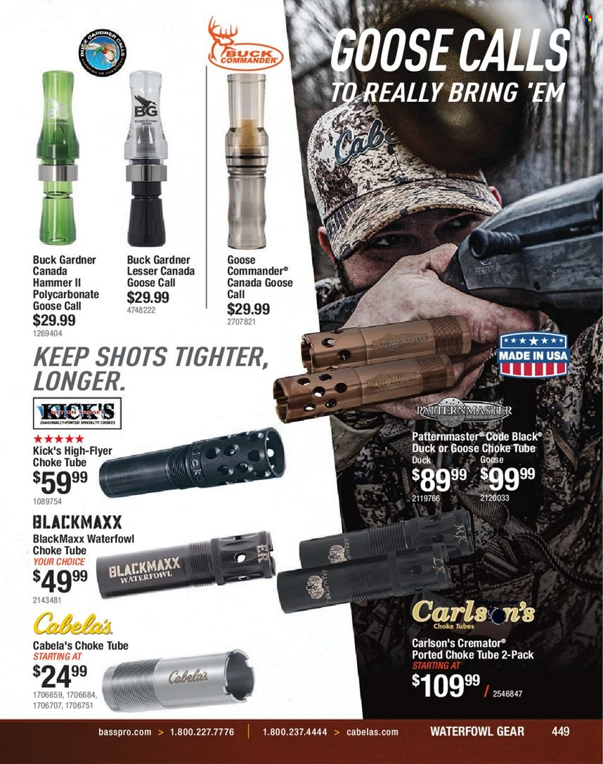 Bass Pro Shops flyer . Page 449.