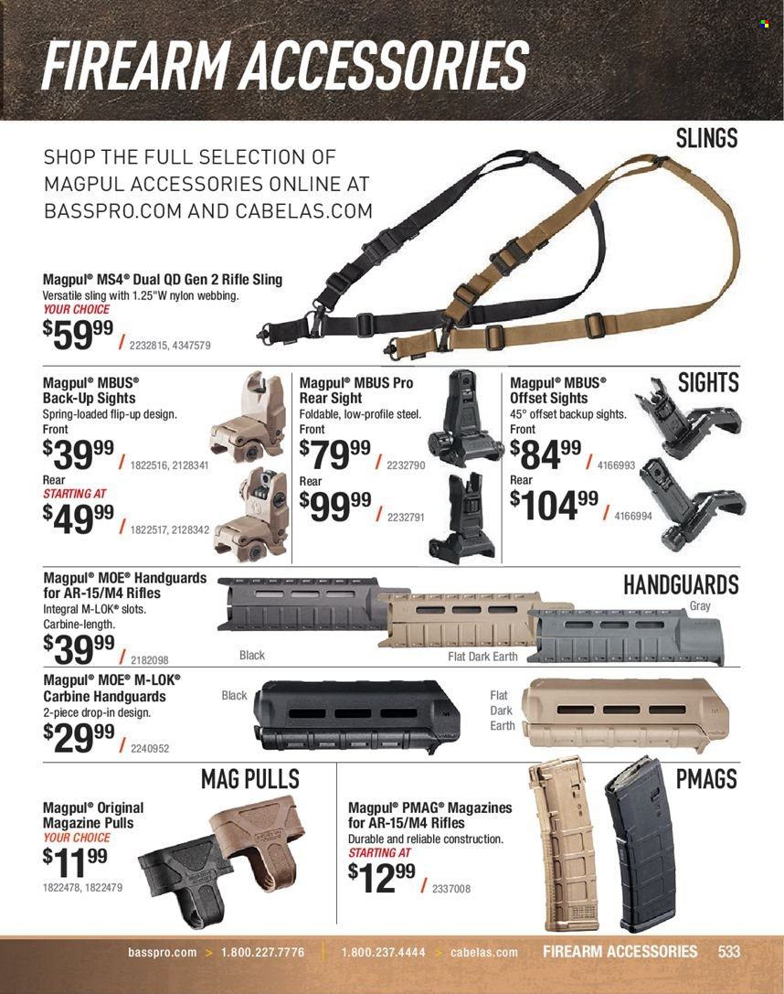 Bass Pro Shops flyer . Page 533.