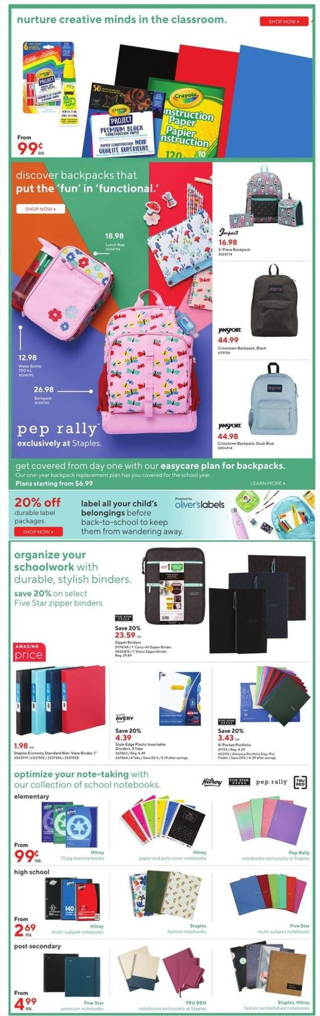Staples flyer  - August 03, 2022 - August 09, 2022. Page 2.