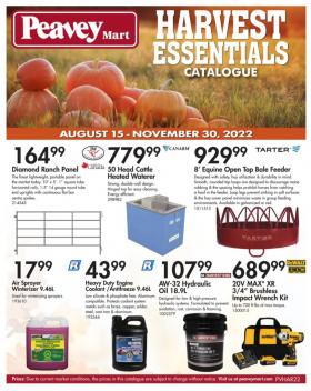 Peavey Mart - Harvest Essentials Catalogue