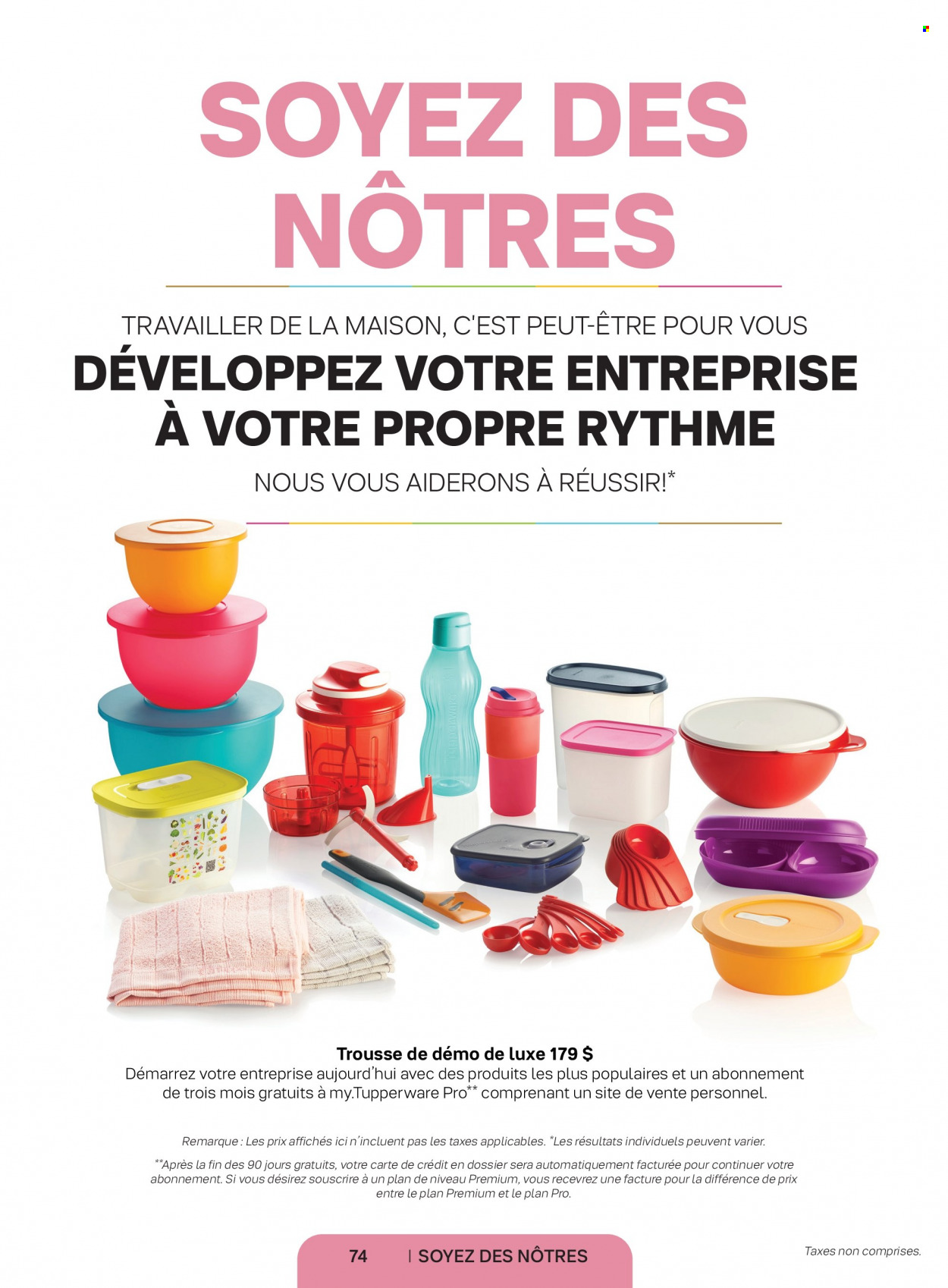 Circulaire Tupperware . Page 74.