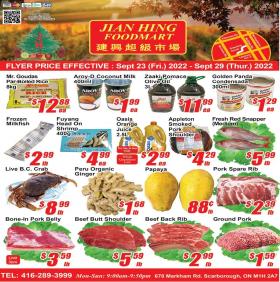 Jian Hing Supermarket - Scarborough Store Weekly Specials