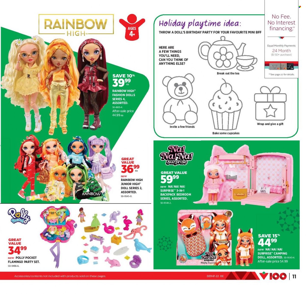 Canadian Tire Flyer - November 18, 2022 - December 08, 2022 - Sales products - backpack, doll, rocket. Page 11.