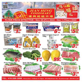 Jian Hing Supermarket Flyer - November 25, 2022 - December 01, 2022.