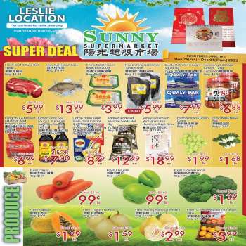 Sunny Foodmart Flyer - November 25, 2022 - December 01, 2022.
