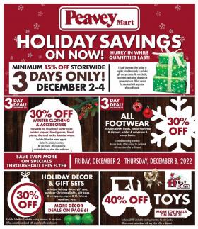 Peavey Mart - Holiday Savings