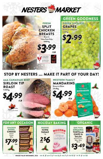 Nesters Food Market Flyer - December 04, 2022 - December 10, 2022.