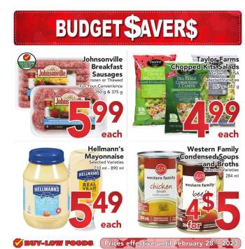 Buy-Low Foods flyer - Budget Saver