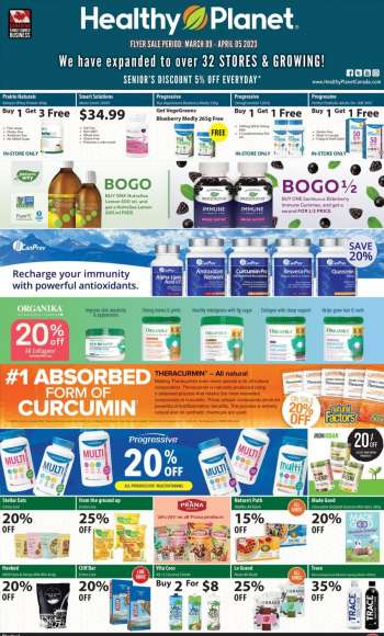 Healthy Planet flyer - Monthly Ad