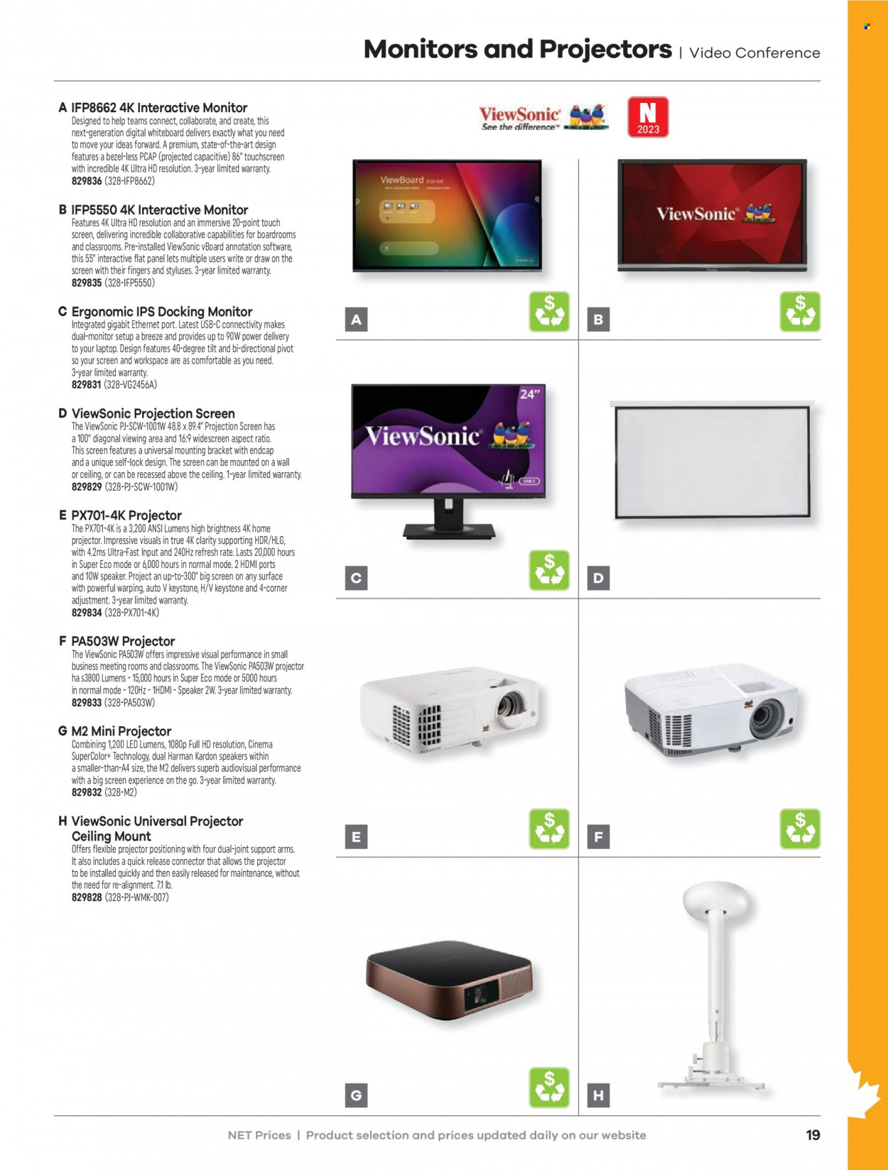 thumbnail - Hamster Flyer - Sales products - whiteboard, monitor, projector. Page 21.