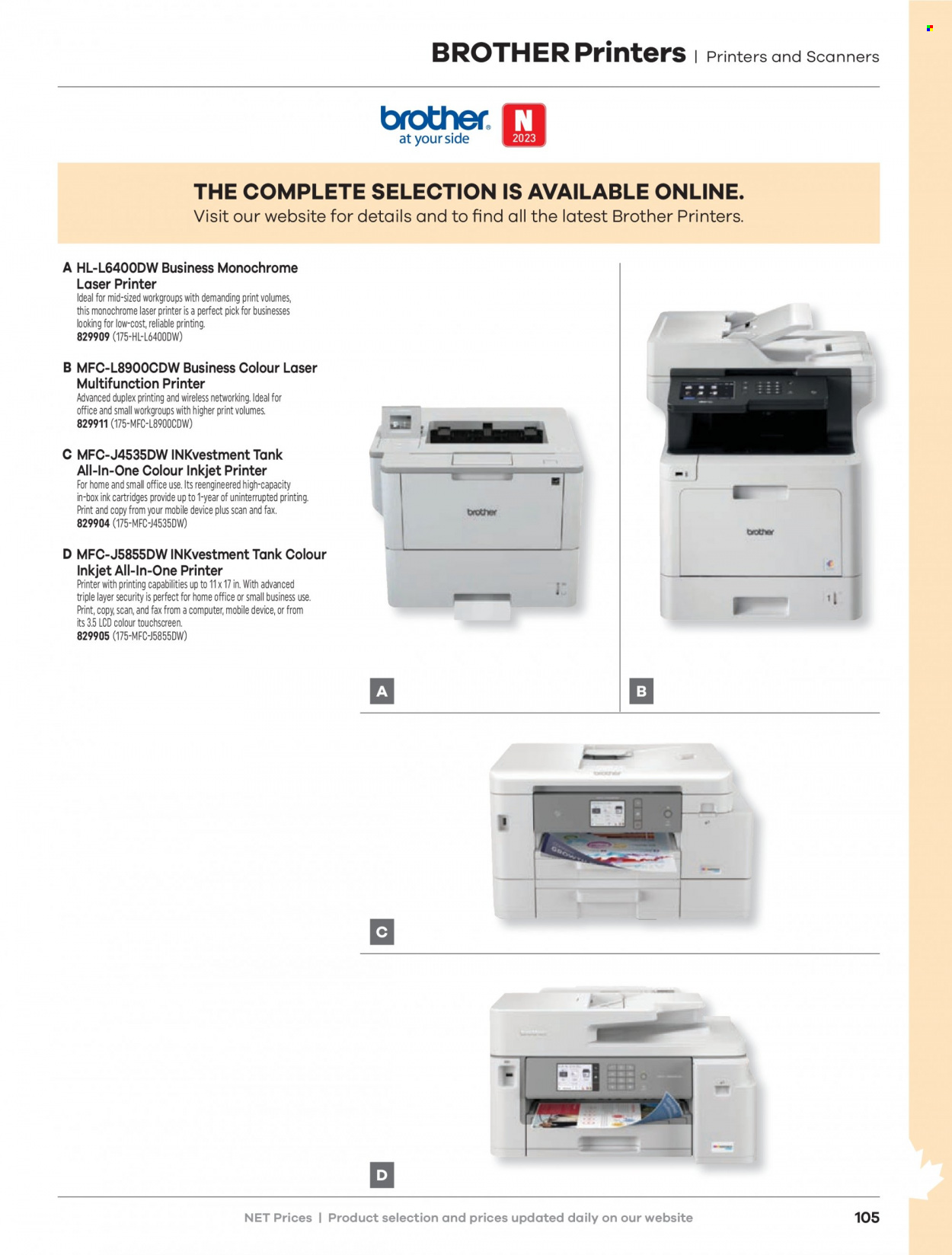 thumbnail - Hamster Flyer - Sales products - Brother, computer, all-in-one printer, laser printer, ink printer, printer. Page 107.