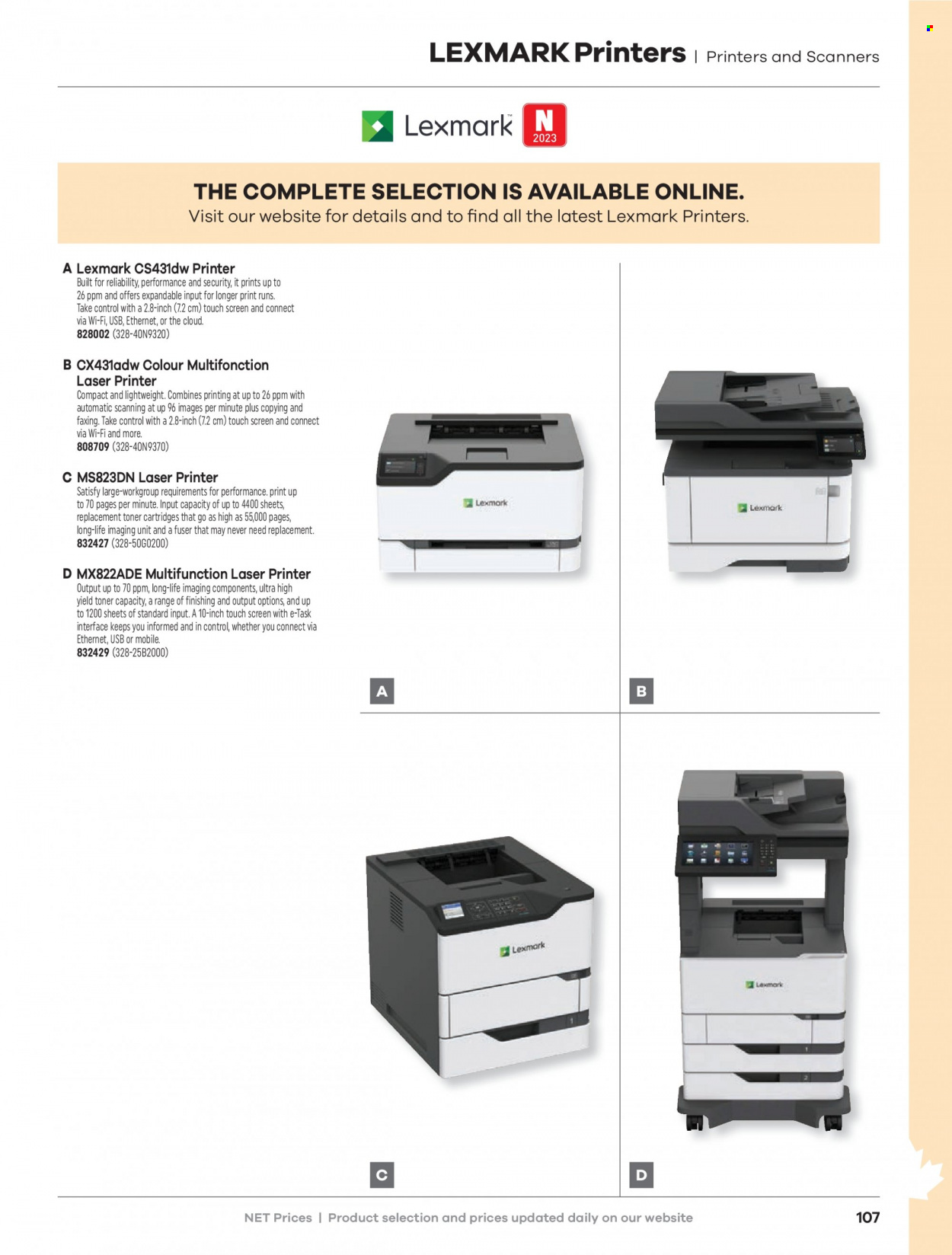 thumbnail - Hamster Flyer - Sales products - laser printer, printer, toner. Page 109.