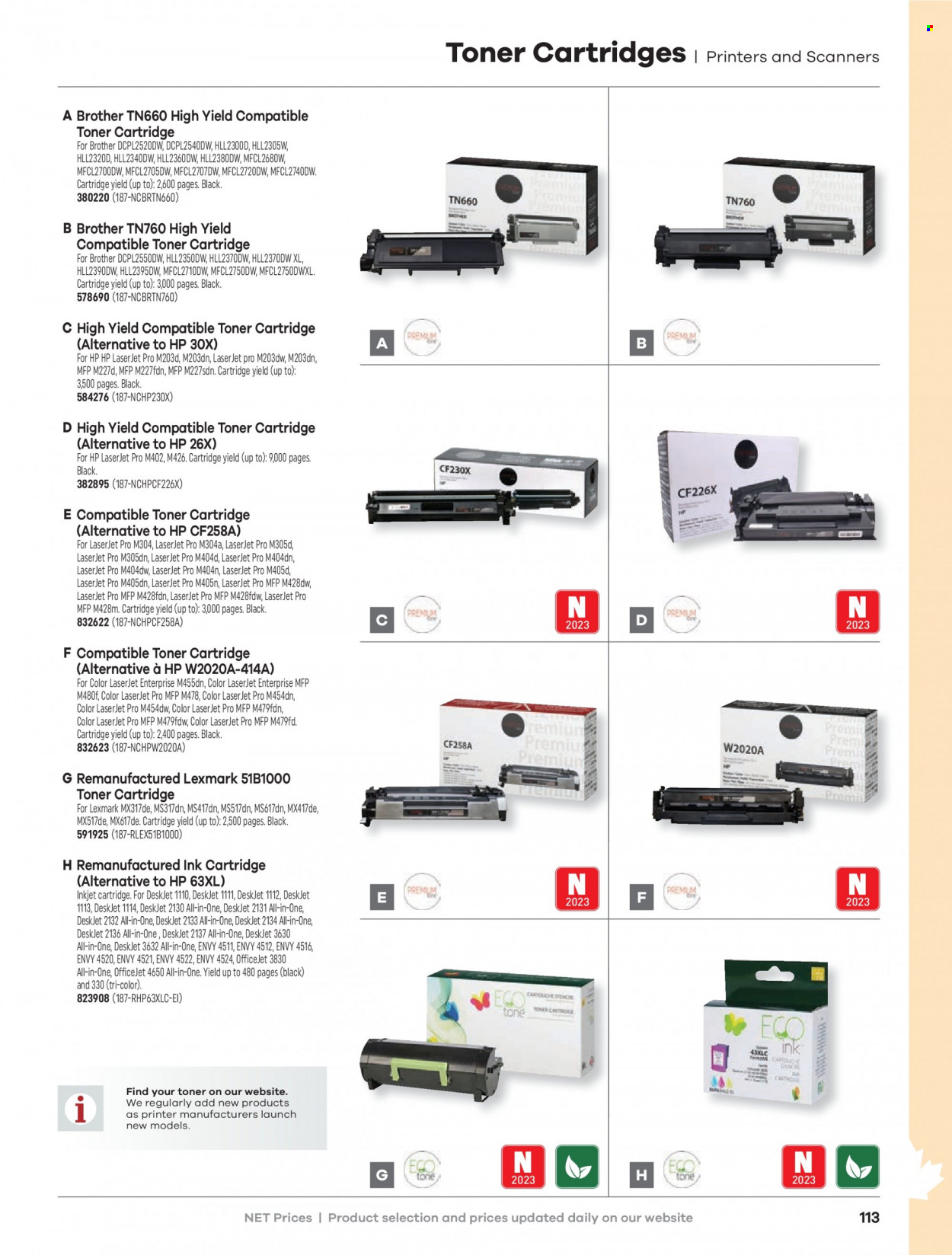 thumbnail - Hamster Flyer - Sales products - Hewlett Packard, Brother, printer, laserjet, HP OfficeJet, toner, cartridge. Page 115.