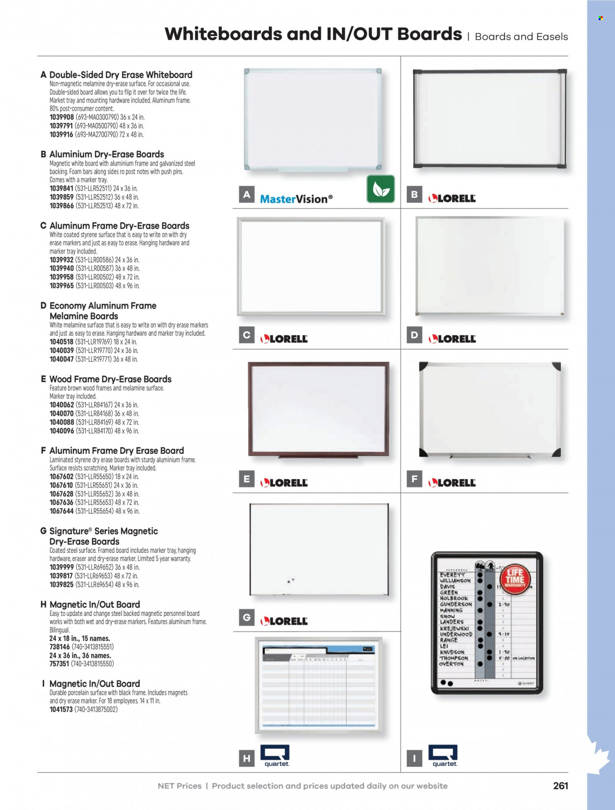 thumbnail - Hamster Flyer - Sales products - pin, whiteboard, marker, push pins, eraser, magnetic board. Page 263.