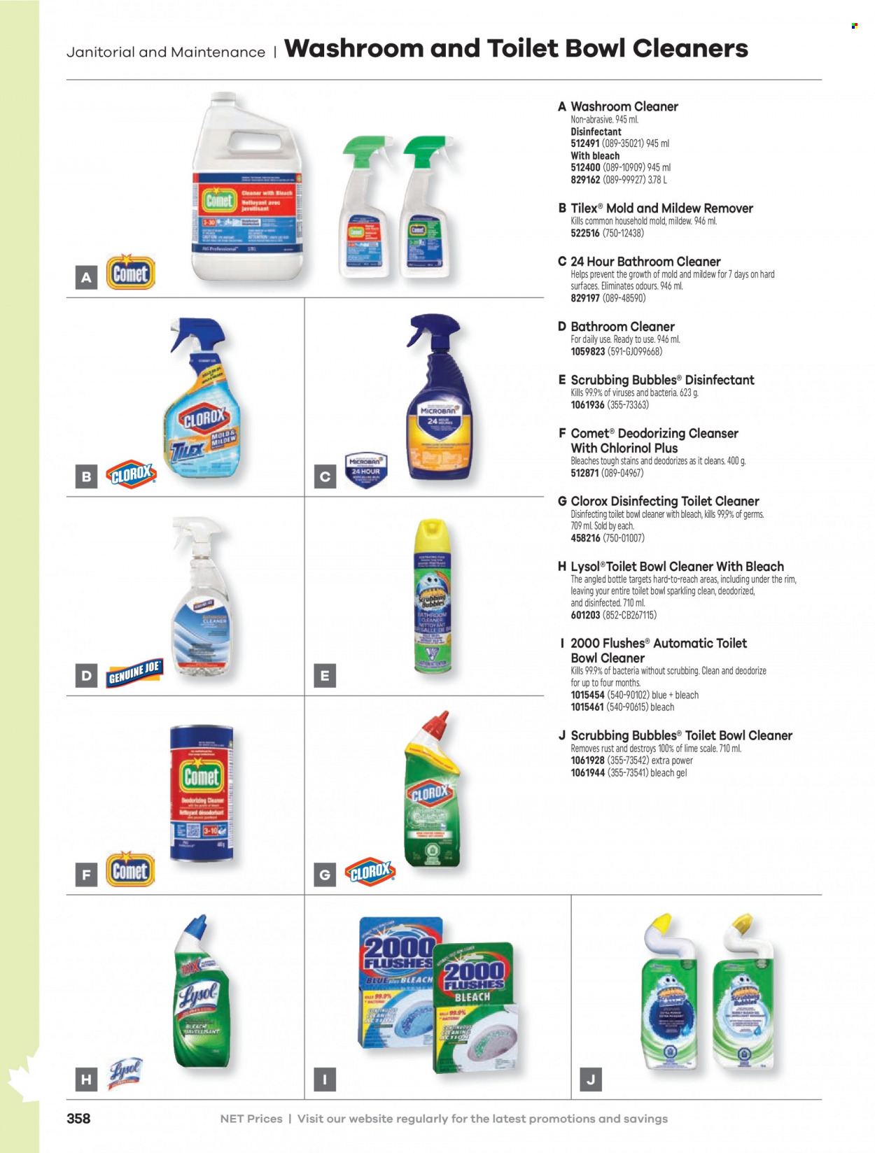 thumbnail - Hamster Flyer - Sales products - Windex, Scrubbing Bubbles, cleaner, toilet cleaner, Lysol, Clorox, Pledge, bathroom cleaner, desinfection. Page 360.