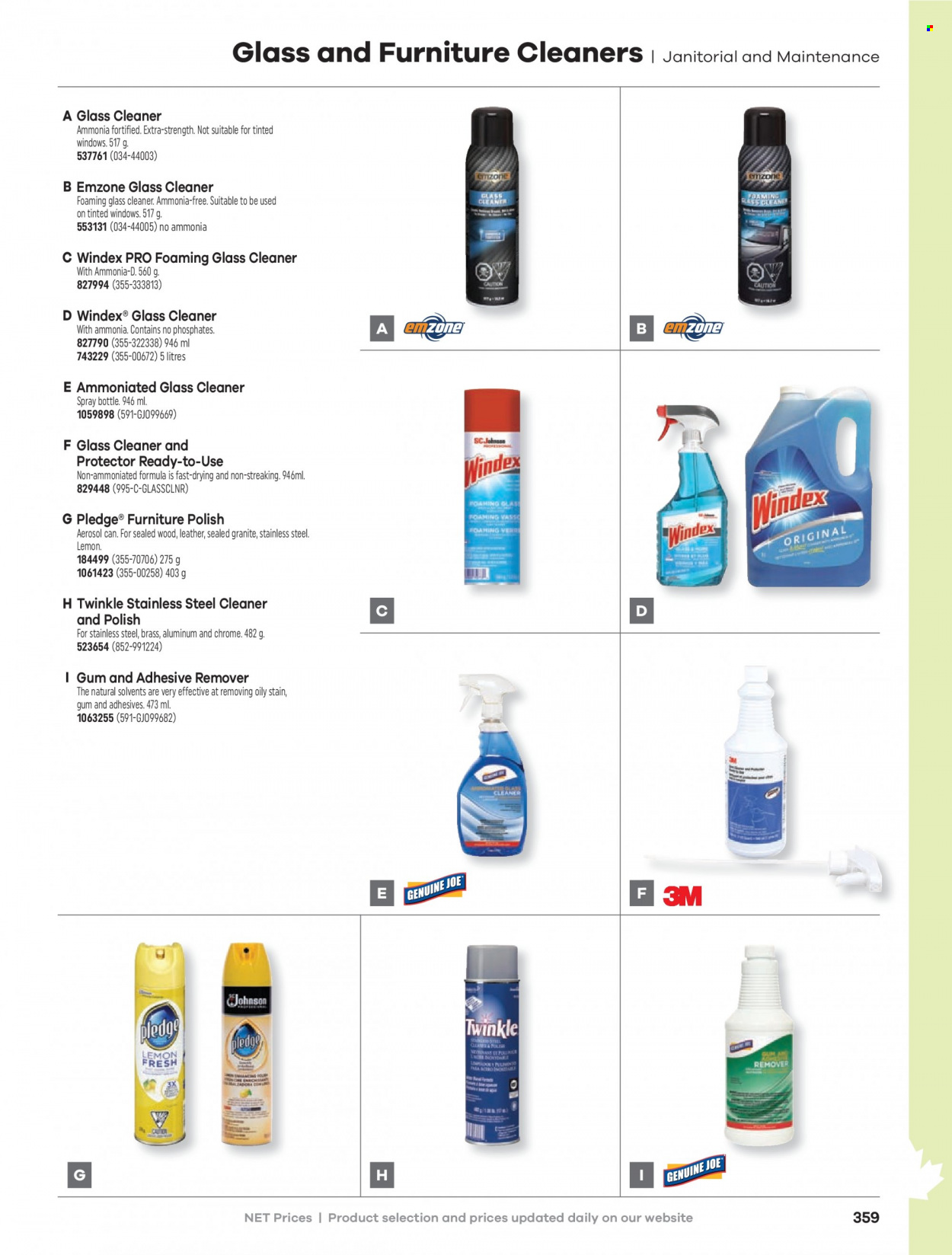 thumbnail - Hamster Flyer - Sales products - Windex, cleaner, glass cleaner, Pledge. Page 361.