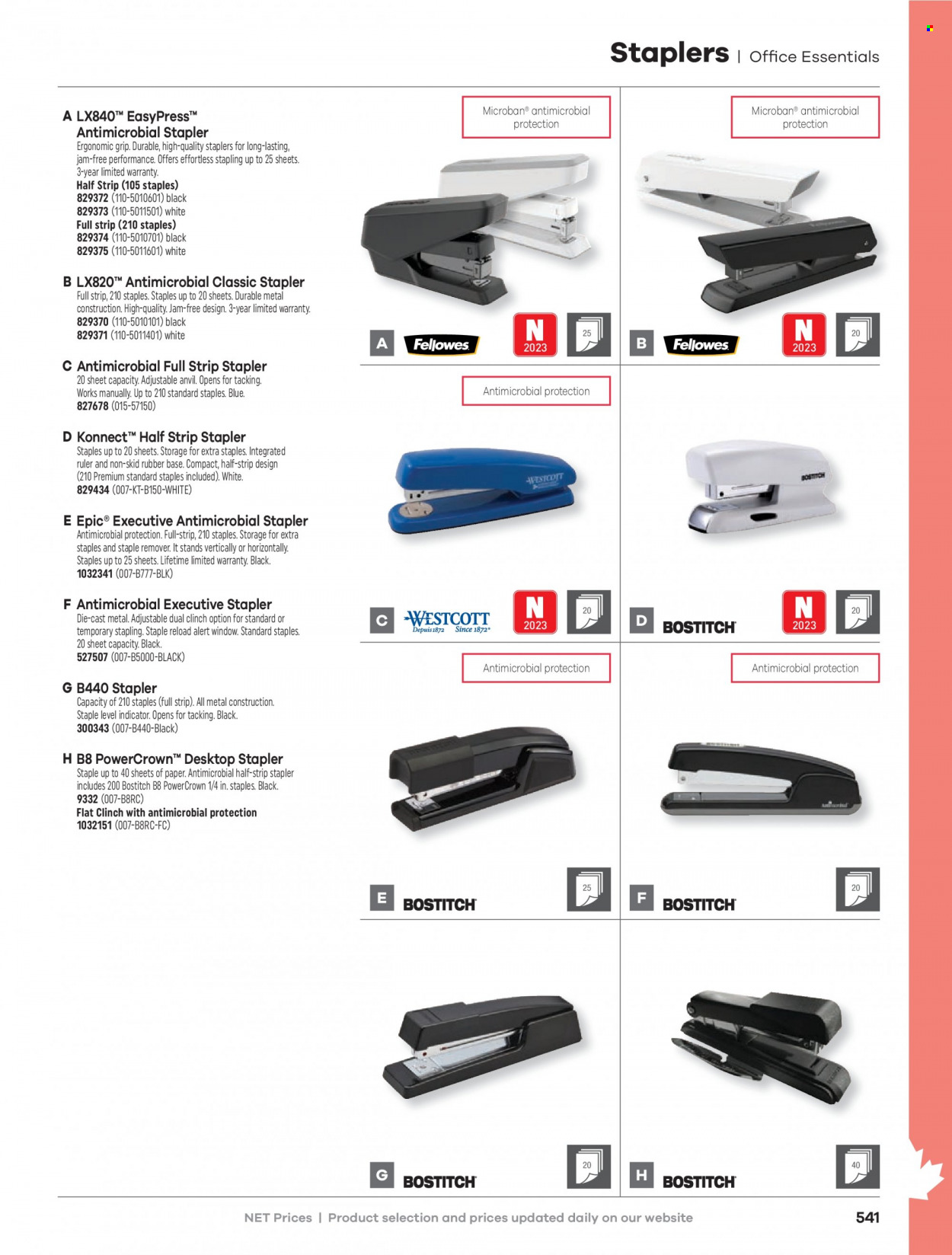 thumbnail - Hamster Flyer - Sales products - stapler, eraser, paper, ruler. Page 543.