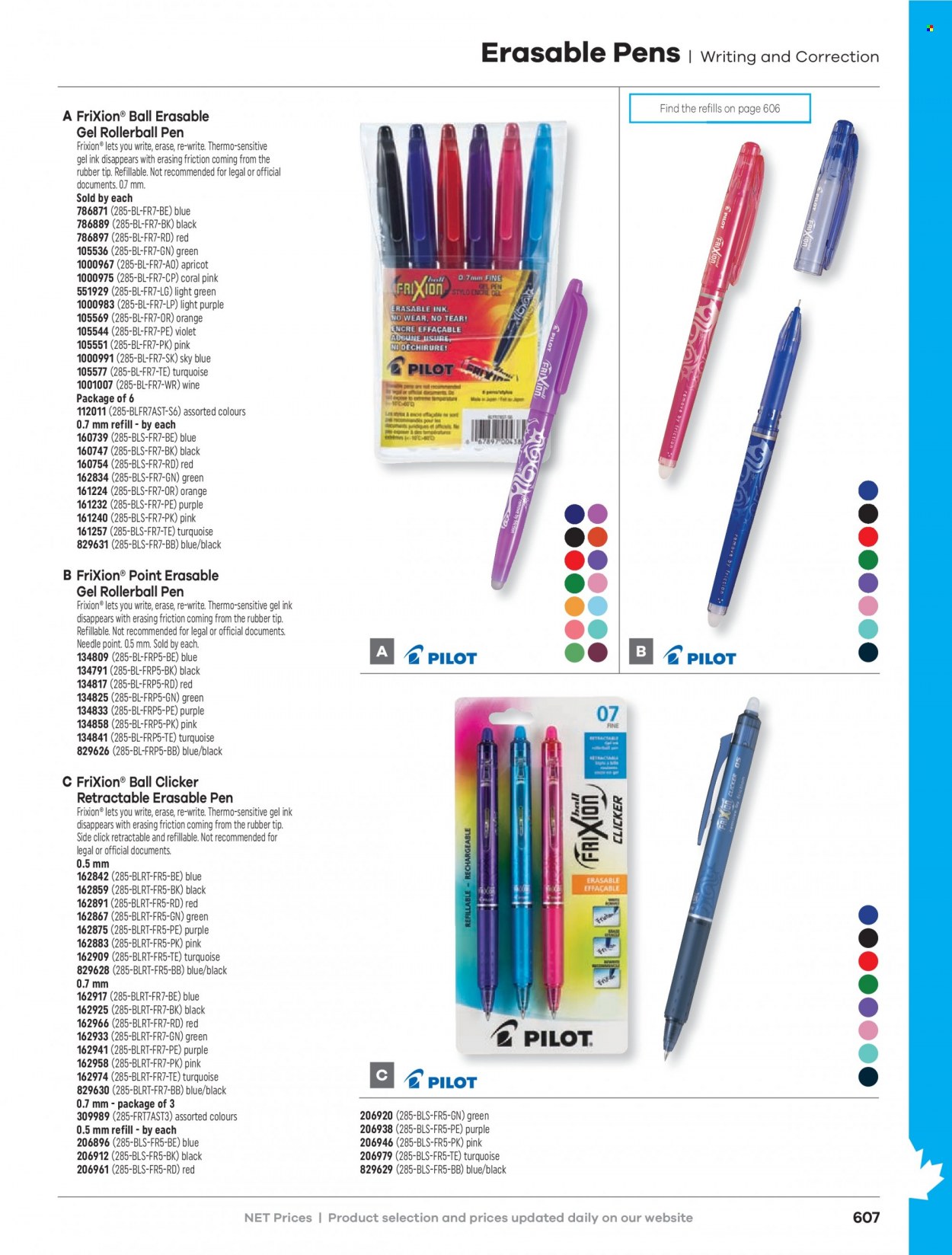thumbnail - Hamster Flyer - Sales products - pen, eraser, LG. Page 609.
