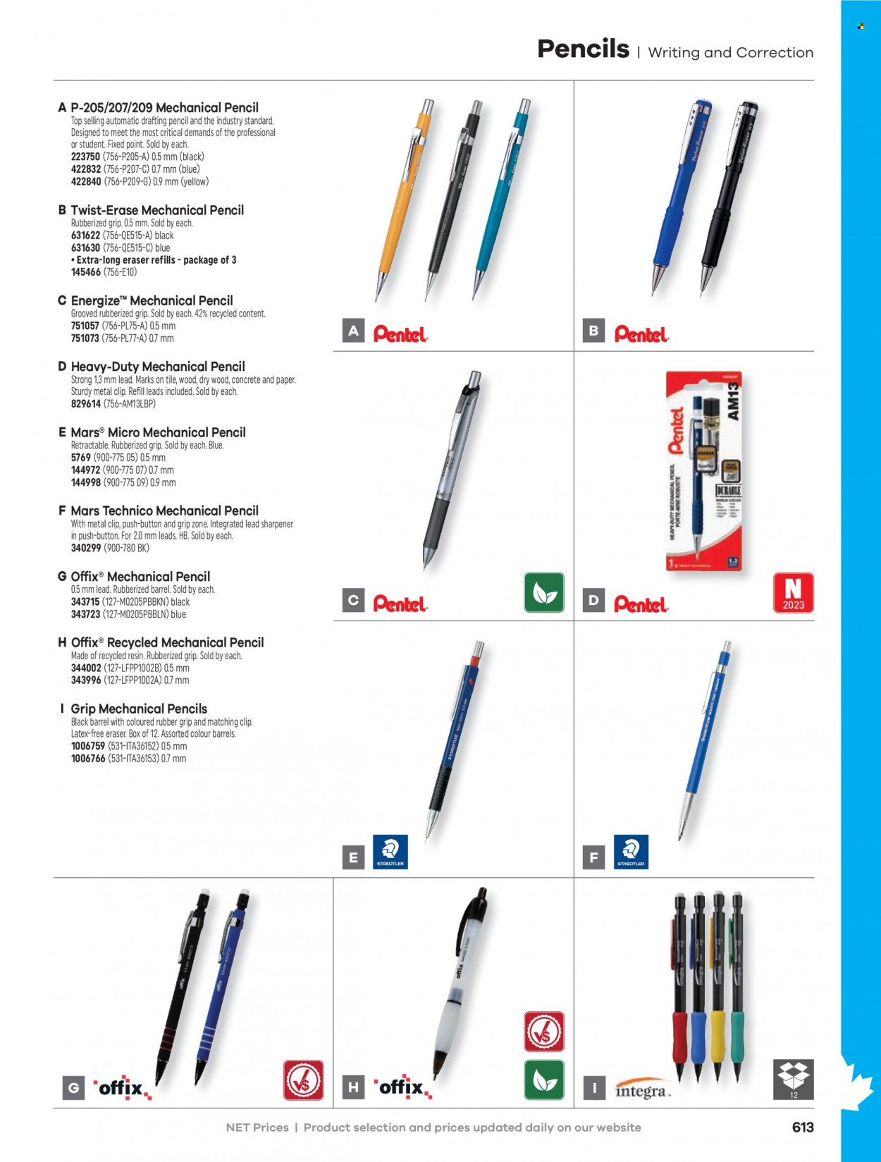 thumbnail - Hamster Flyer - Sales products - sharpener, eraser, paper, pencil. Page 615.