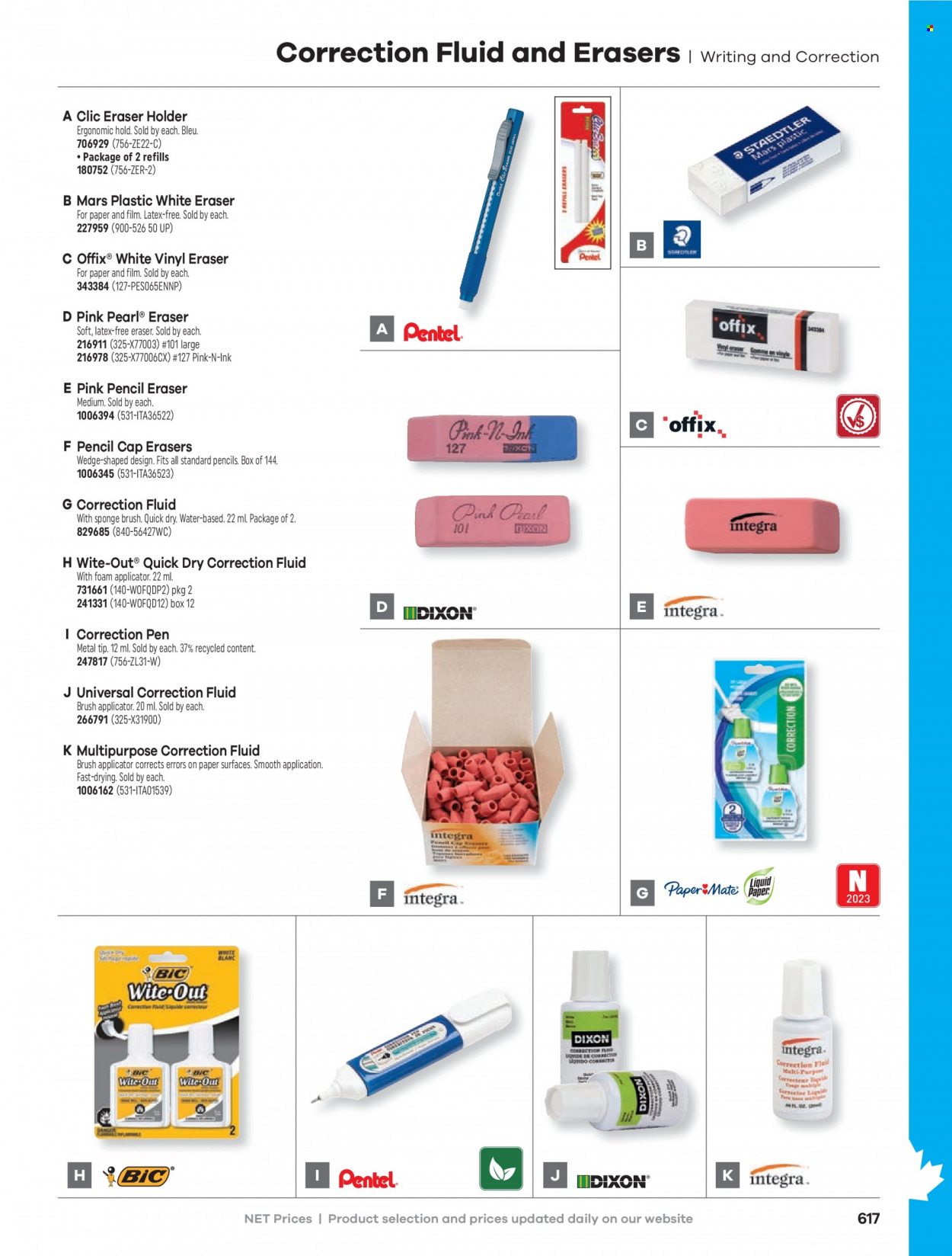 thumbnail - Hamster Flyer - Sales products - brush, holder, pen, eraser, paper, pencil. Page 619.