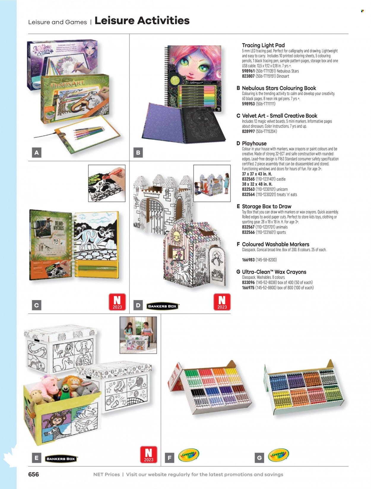 thumbnail - Hamster Flyer - Sales products - glitter, pen, wax crayons, drawing book, paper, pencil, watercolour, tracing pad. Page 658.