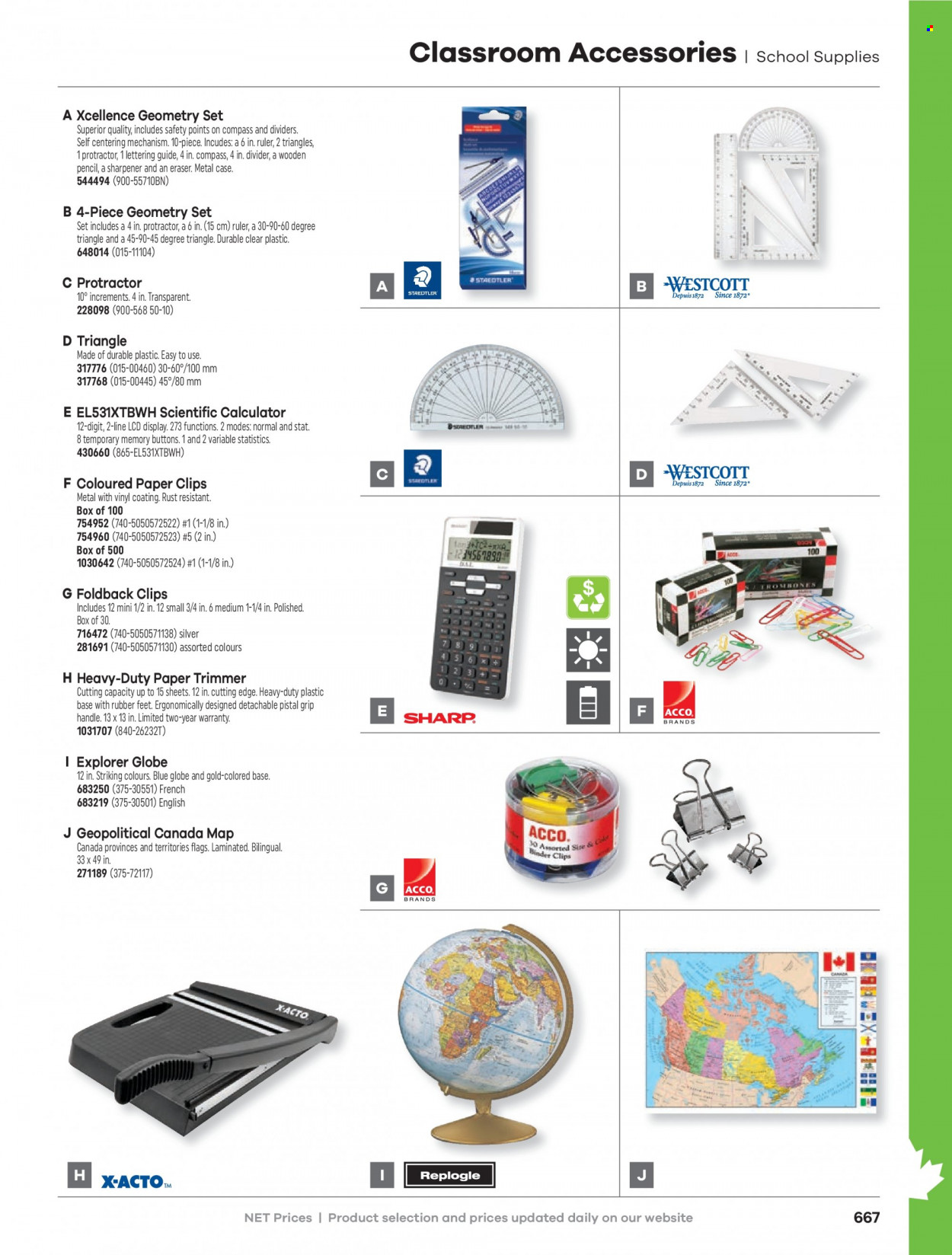 thumbnail - Hamster Flyer - Sales products - bag, sharpener, coloured paper, calculator, deco strips, paper, pencil, ruler. Page 669.