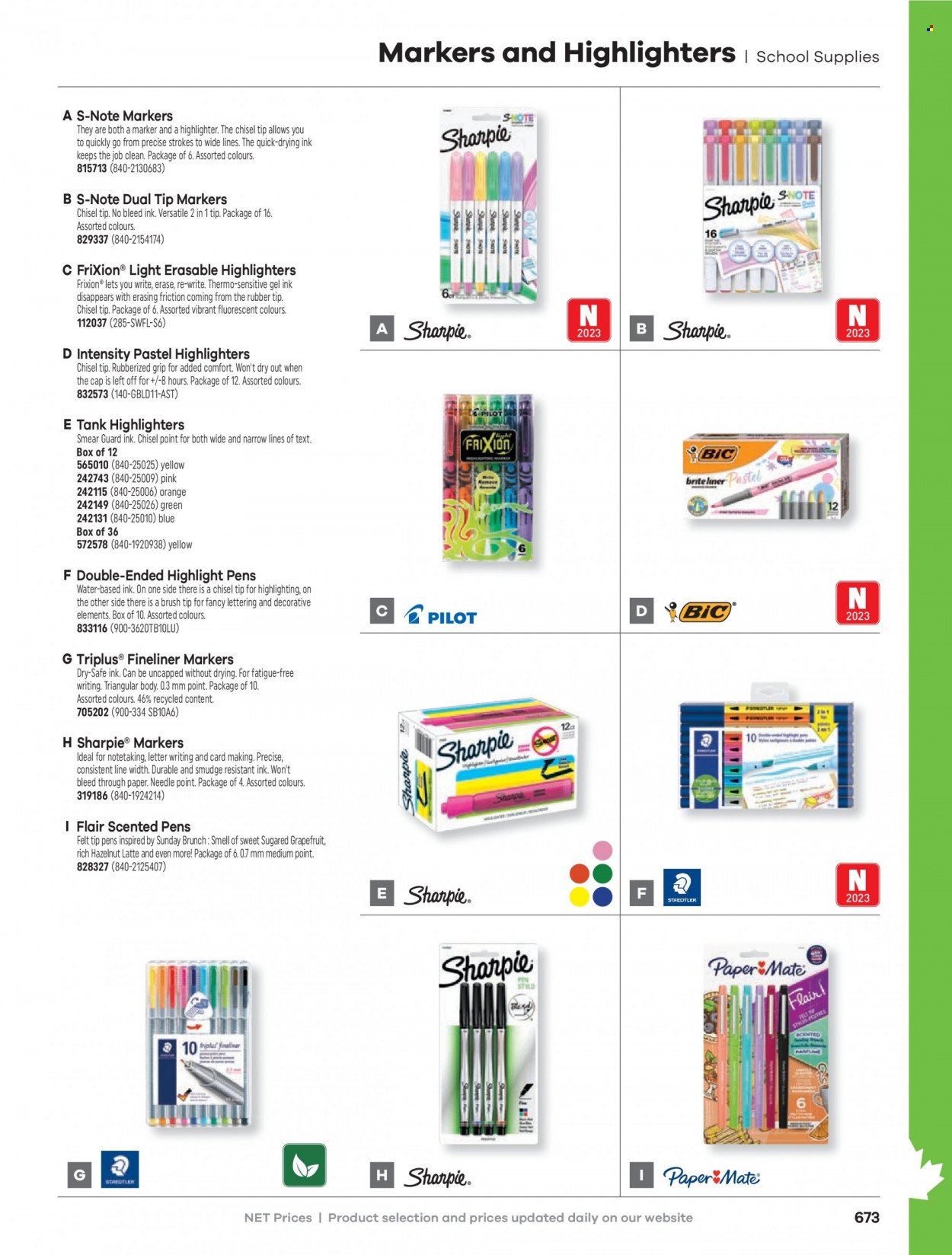thumbnail - Hamster Flyer - Sales products - brush, marker, eraser, paper, felt-tip pens, Sharpie. Page 675.