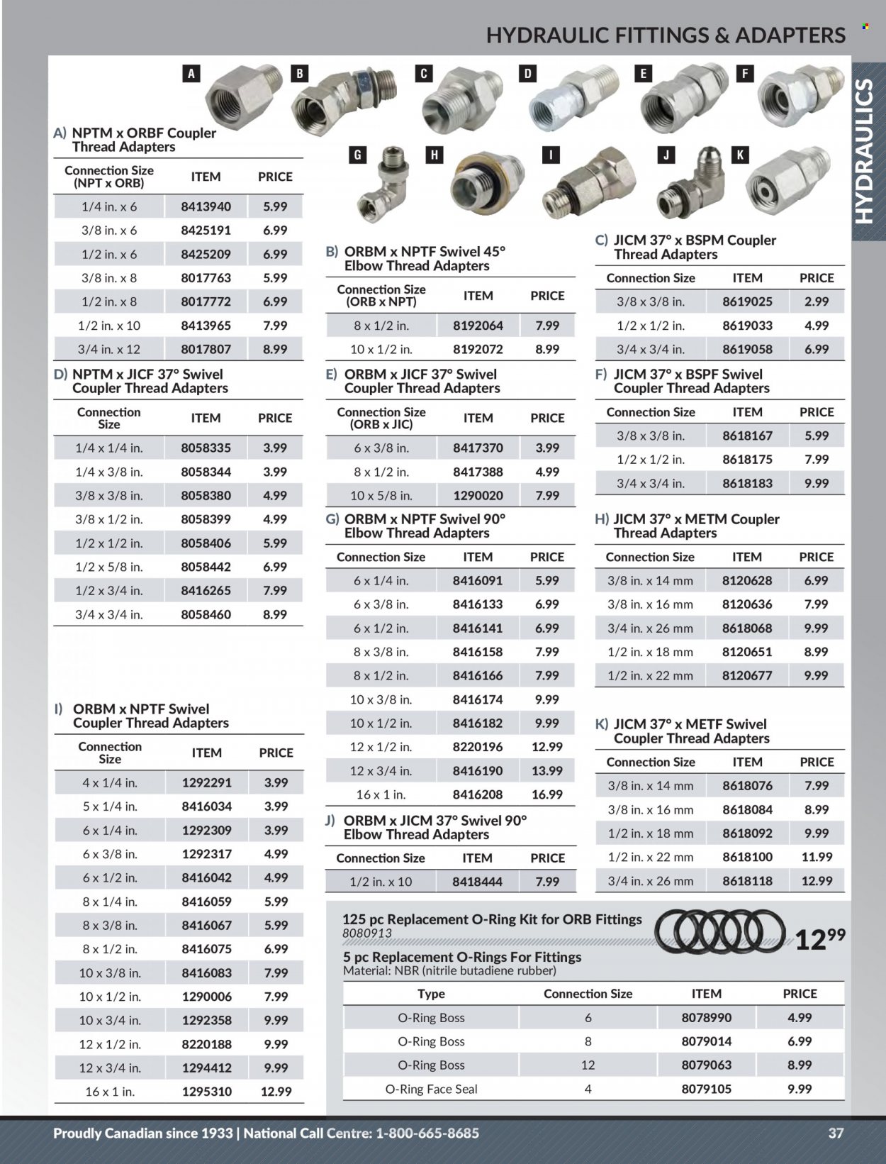 thumbnail - Princess Auto Flyer - Sales products - o-rings. Page 39.