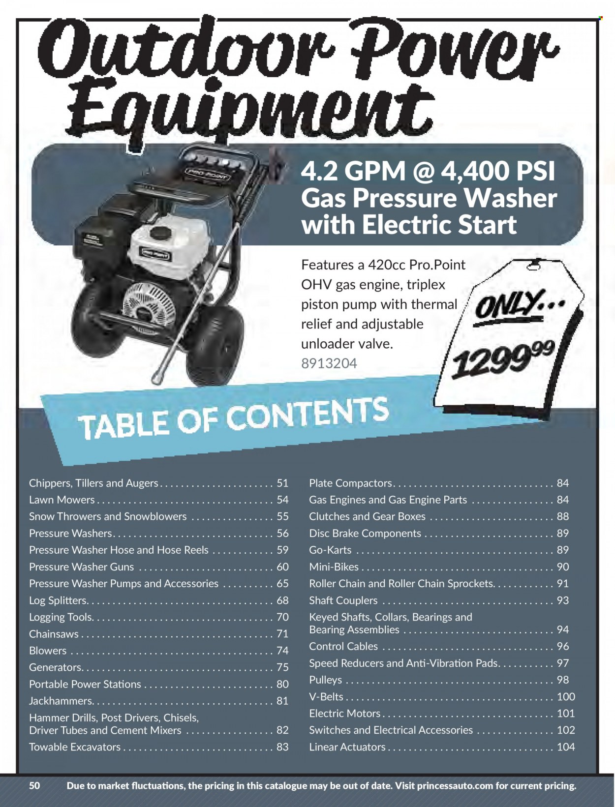 thumbnail - Princess Auto Flyer - Sales products - roller, lawn mower, pressure washer. Page 52.