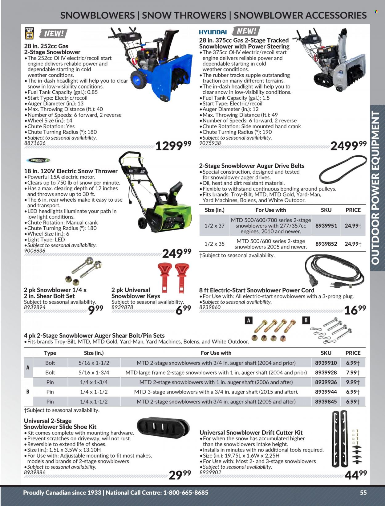 thumbnail - Princess Auto Flyer - Sales products - tank, snow blower, cutter, headlamp. Page 57.
