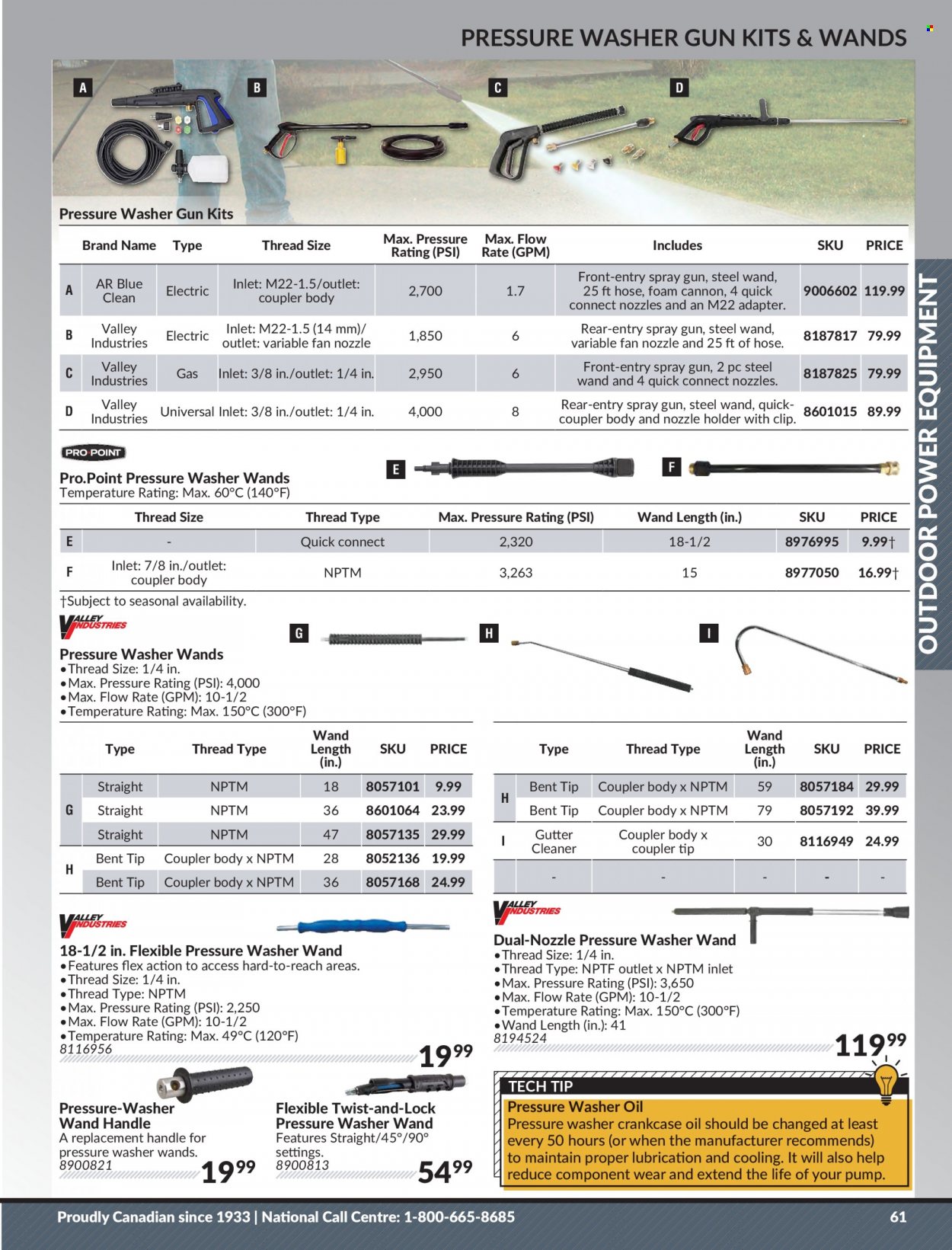 thumbnail - Princess Auto Flyer - Sales products - spray gun, pressure washer, cleaner. Page 63.