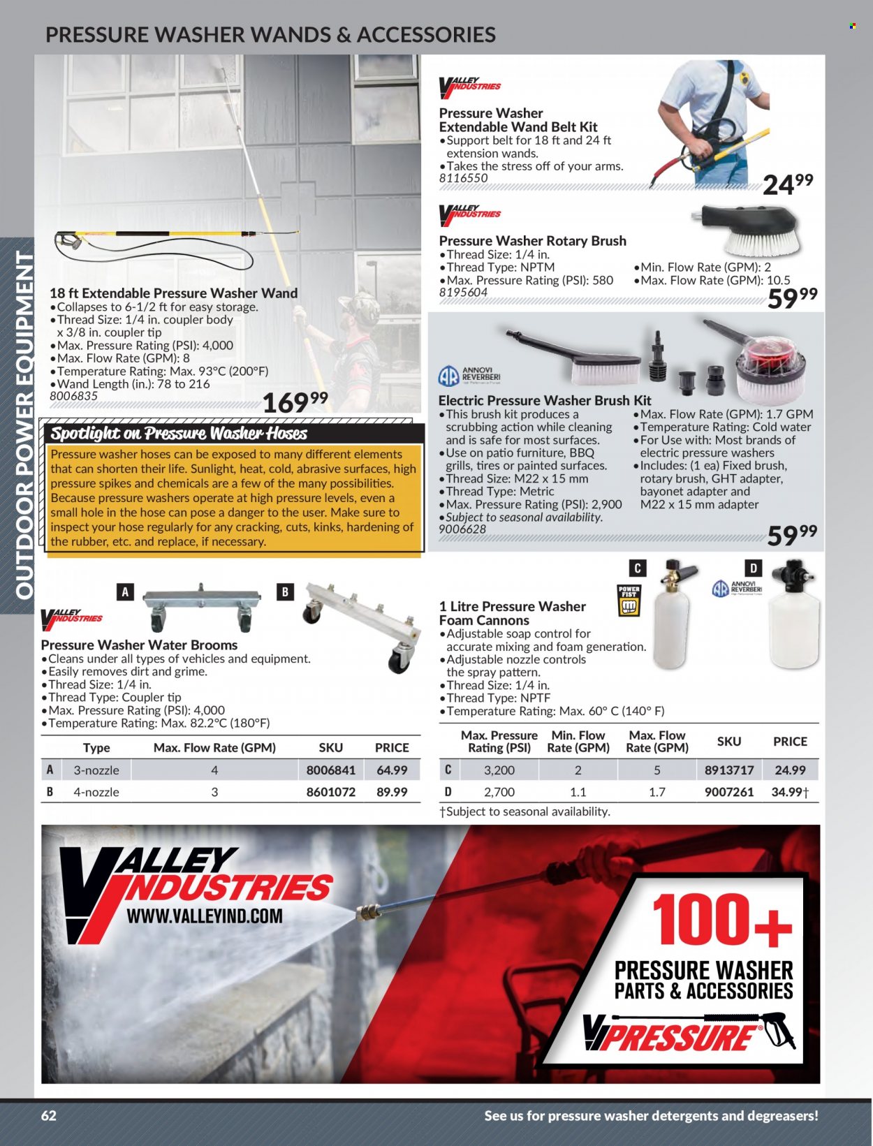 thumbnail - Princess Auto Flyer - Sales products - spotlight, belt, electric pressure washer, pressure washer. Page 64.