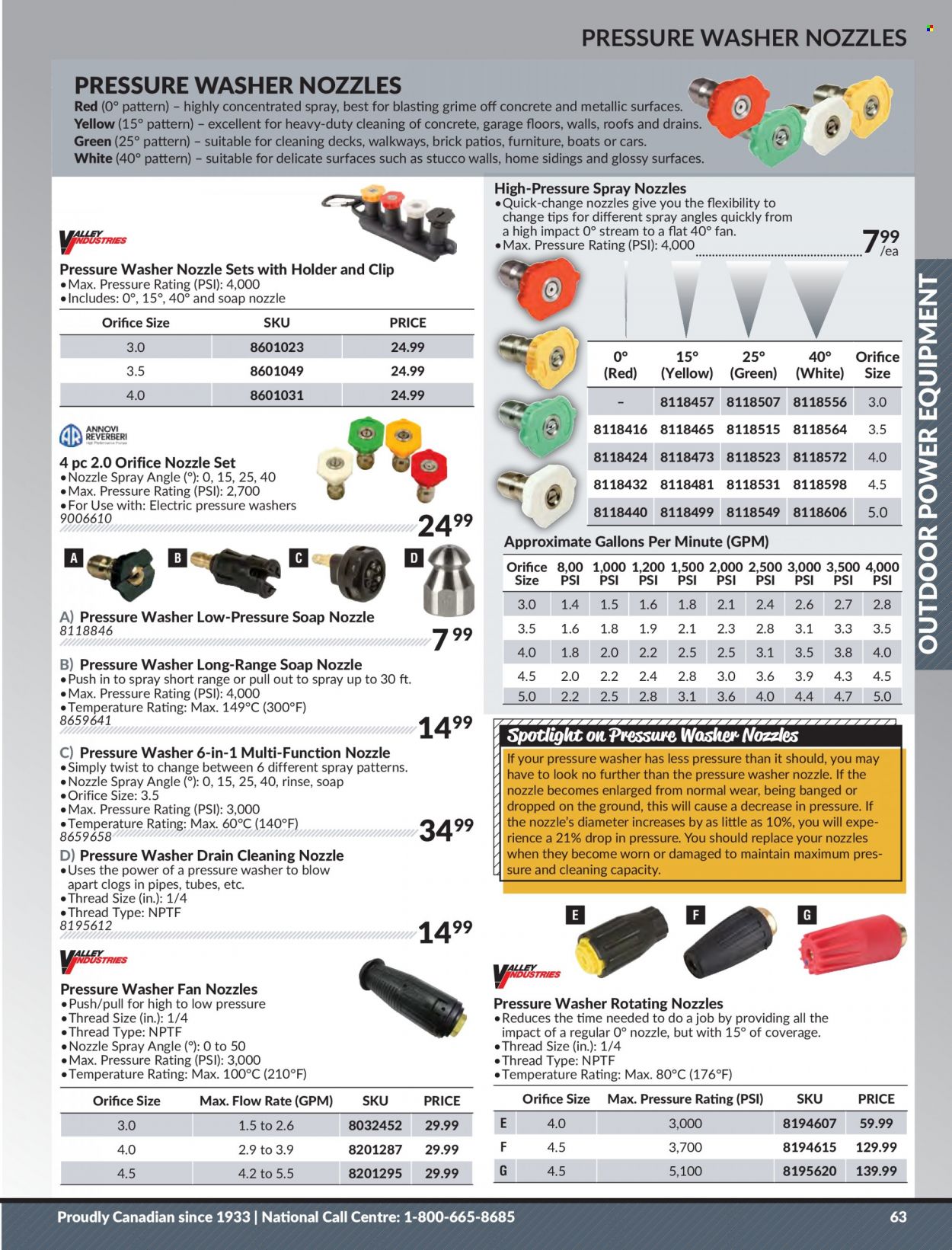 thumbnail - Princess Auto Flyer - Sales products - spotlight, brick, pressure washer. Page 65.