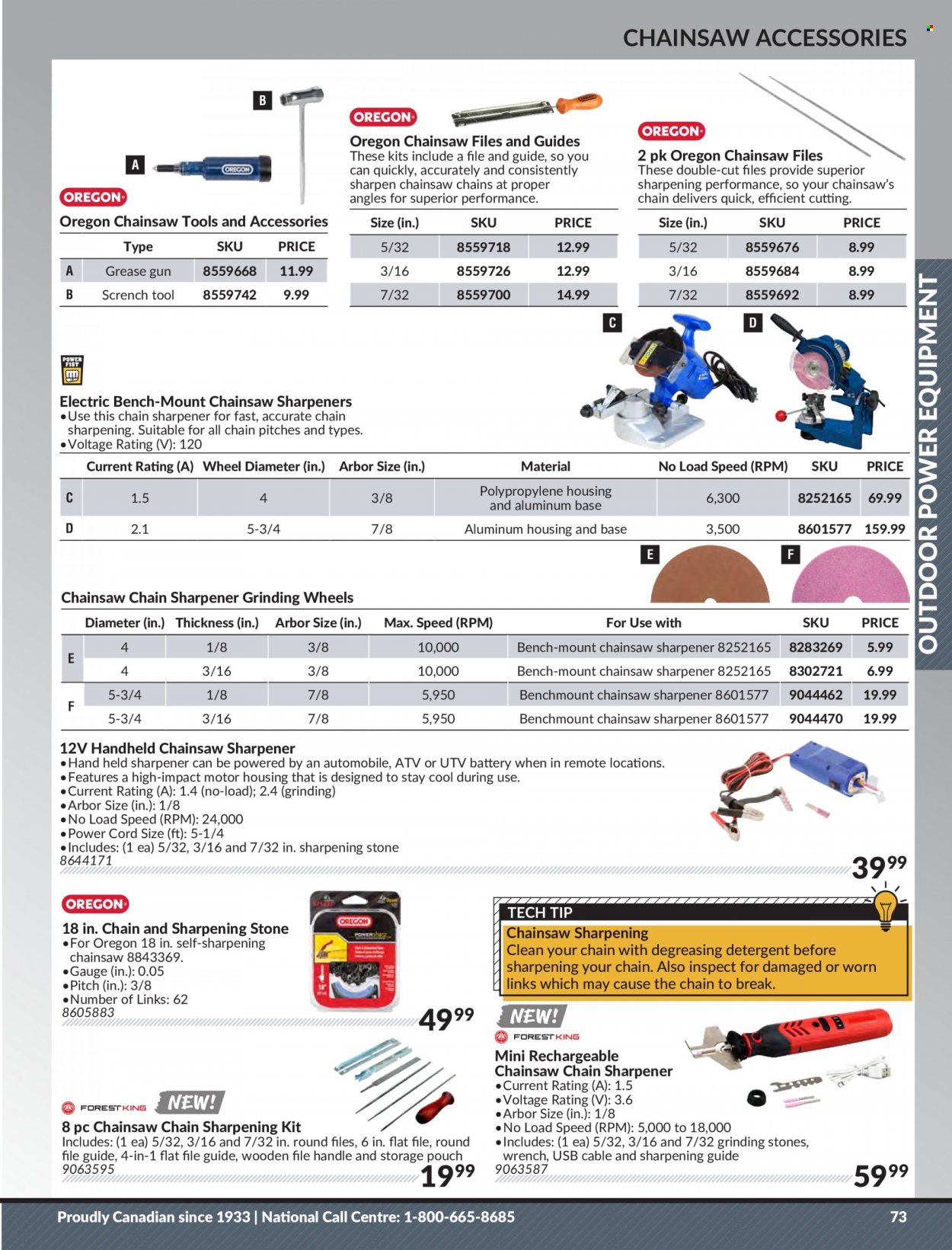 thumbnail - Princess Auto Flyer - Sales products - chain saw, grinding wheel. Page 75.