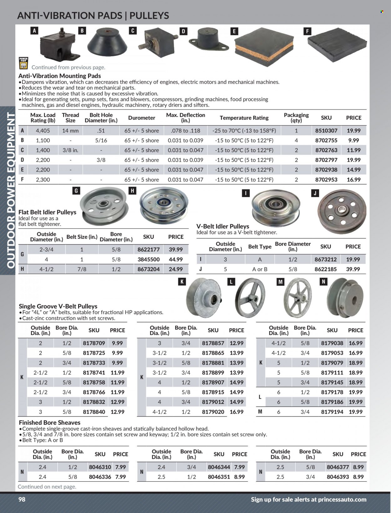 Princess Auto Flyer - Sales products - belt, pump. Page 102.