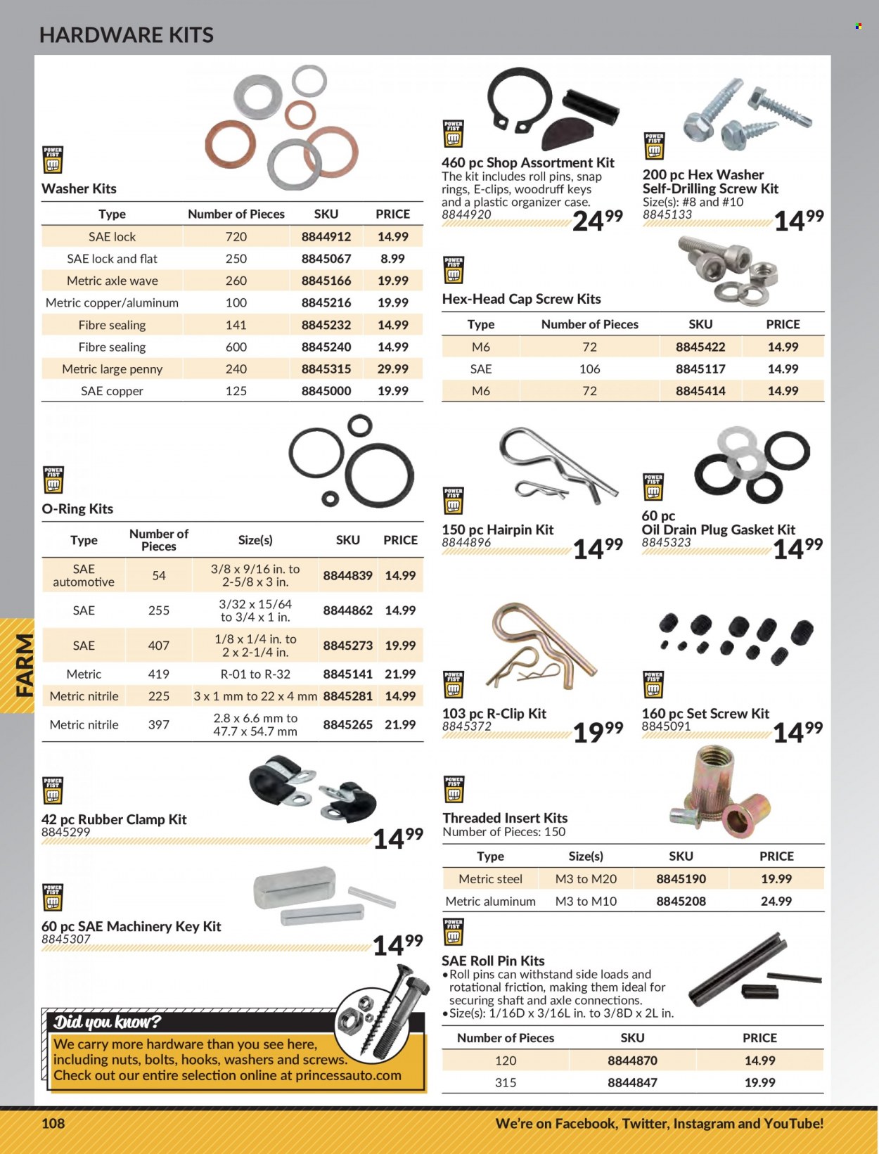 thumbnail - Princess Auto Flyer - Sales products - o-rings. Page 112.