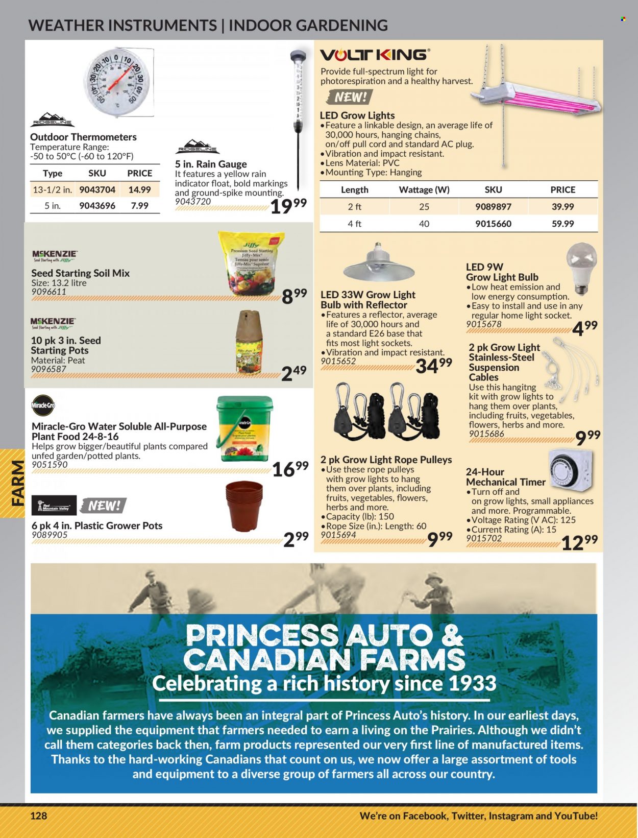 thumbnail - Princess Auto Flyer - Sales products - socket, timer, pot, plant seeds, herbs, flowers. Page 132.