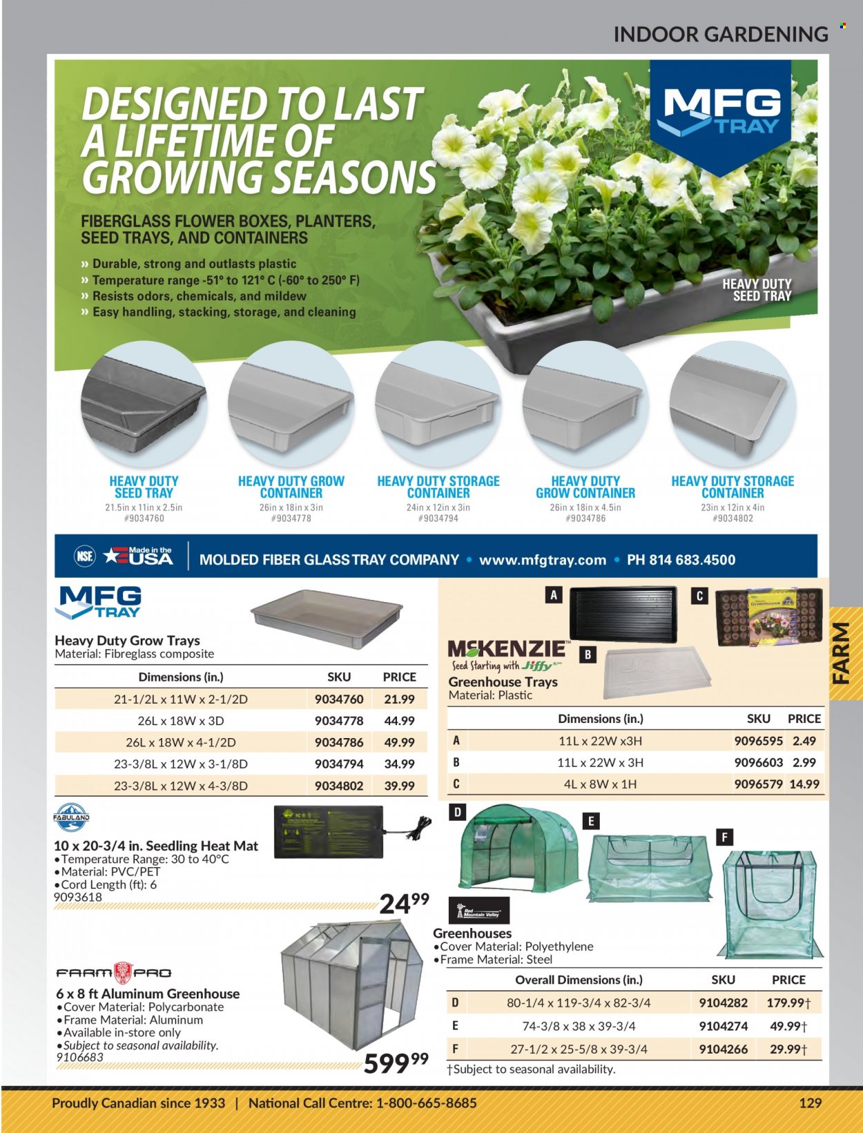 thumbnail - Princess Auto Flyer - Sales products - tray, storage box, aluminum greenhouse, greenhouse, plant seeds, container. Page 133.
