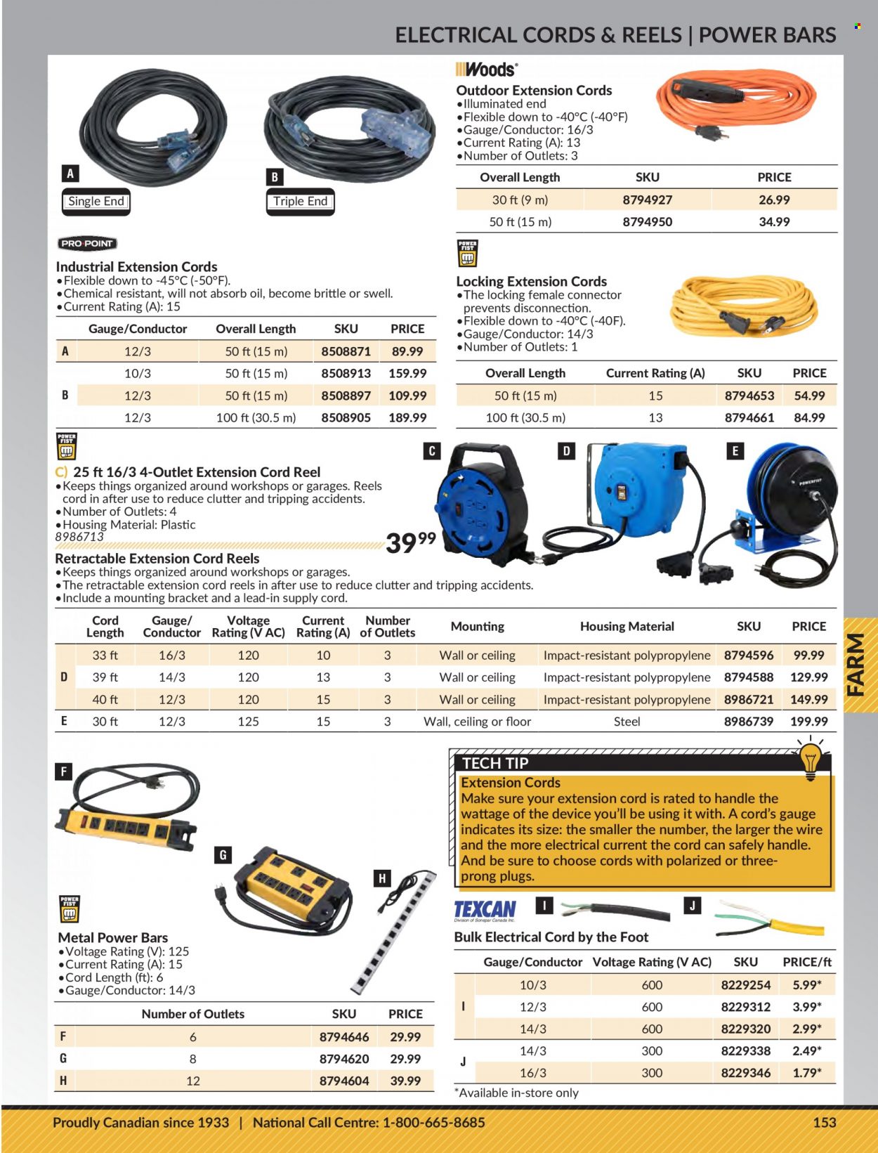 thumbnail - Princess Auto Flyer - Sales products - plug, extension cord. Page 157.