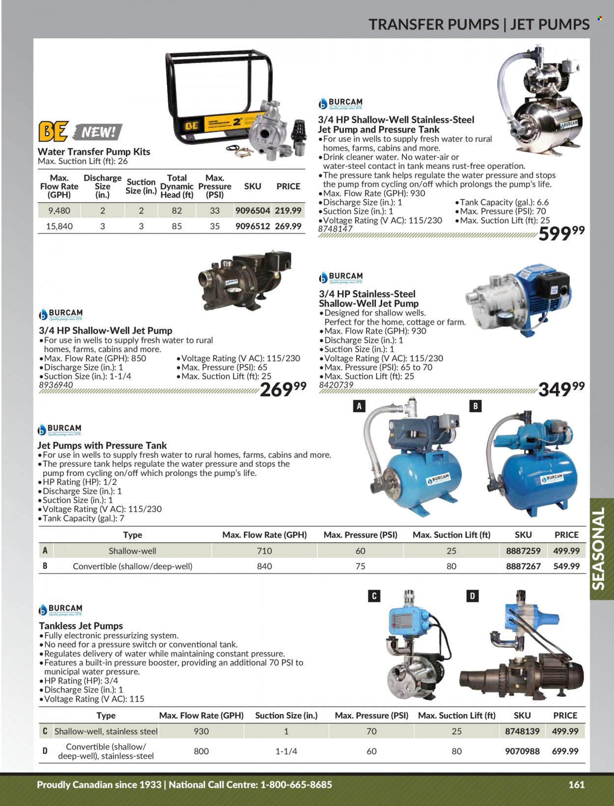 thumbnail - Princess Auto Flyer - Sales products - water pump, tank, transfer pumps, cleaner. Page 167.