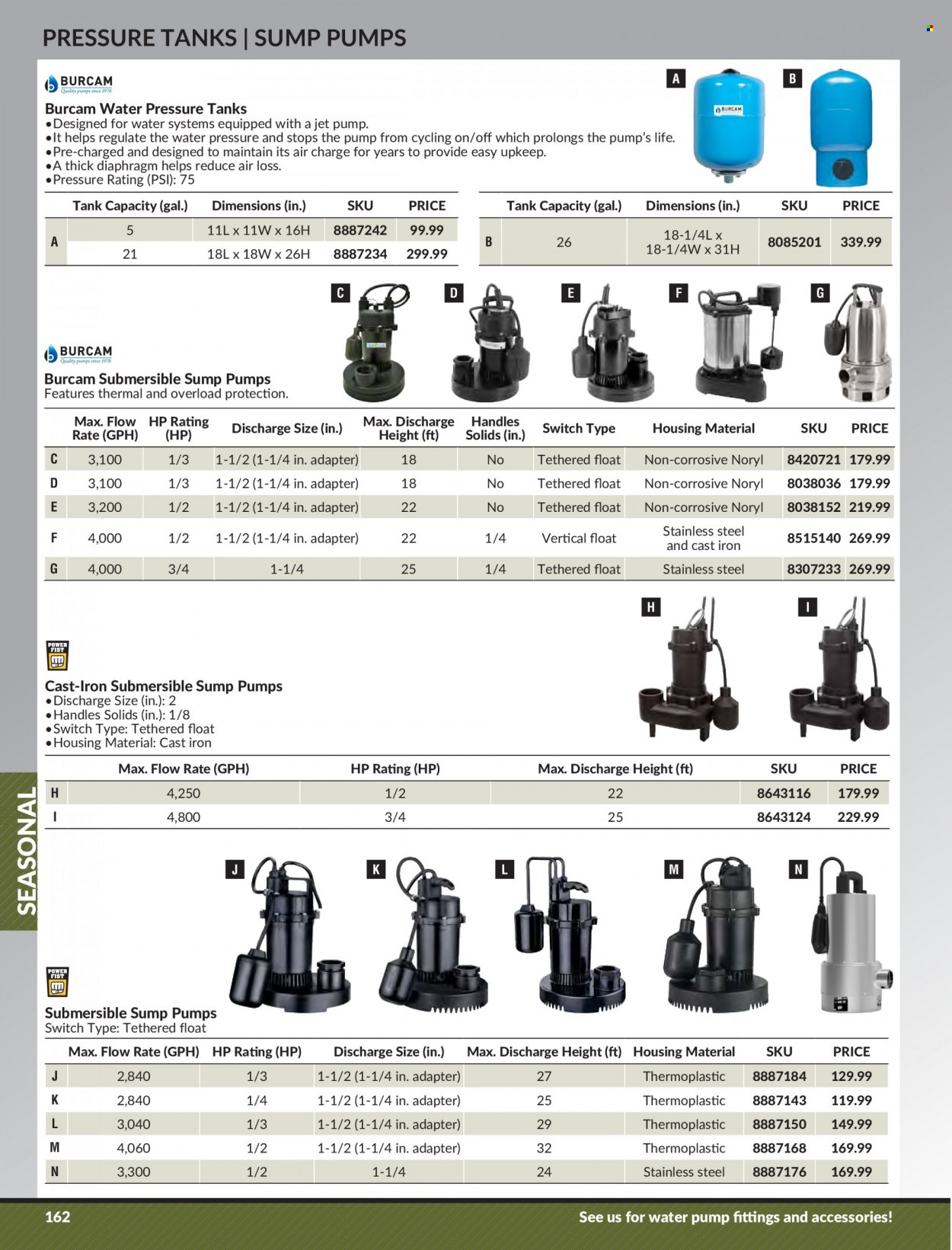 thumbnail - Princess Auto Flyer - Sales products - water pump, switch, tank, pump. Page 168.
